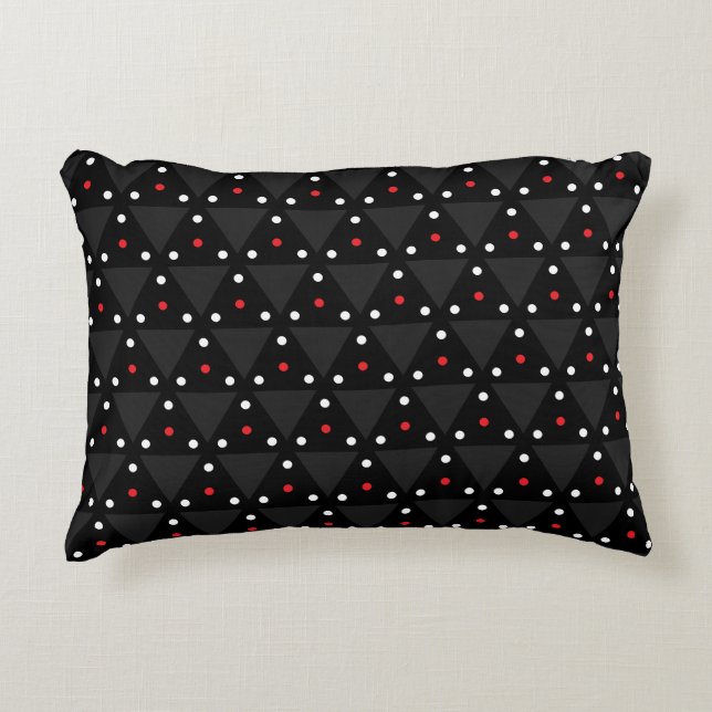 Black Triangle UFO Pattern Modern Abstract Decorative Cushion (Front)
