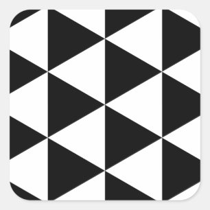 Black Triangles Blank Square Sticker