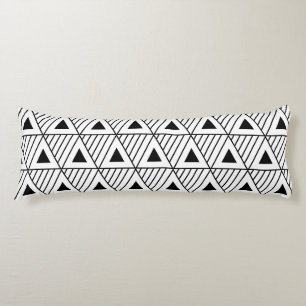 Black Triangles Modern Pattern Custom Background Body Cushion