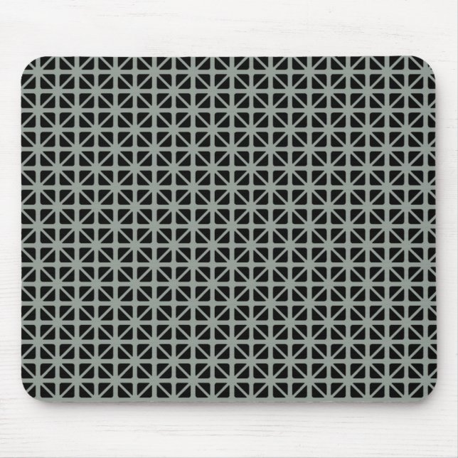Black Triangles Pattern Mouse Mat (Front)