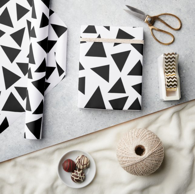 Black Triangles   Wrapping Paper (Crafts)