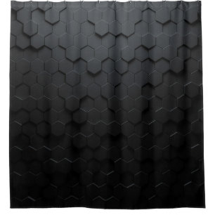 Black triangular abstract background, Grunge surfa Shower Curtain