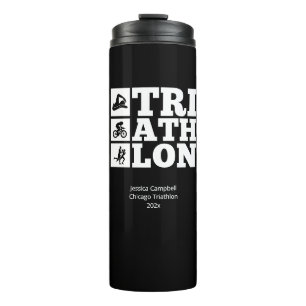 Black • Triathlon Motivation Thermal Tumbler