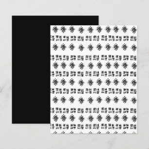 Black Tribal Abstract Markings Scrapbook Paper