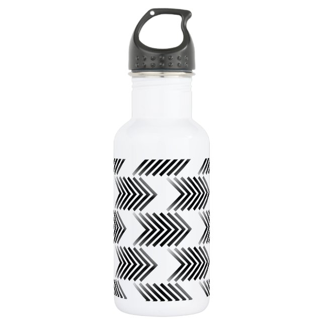Black Tribal Arrow Pattern 532 Ml Water Bottle (Front)