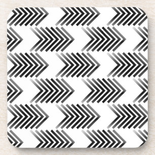 Black Tribal Arrow Pattern Coaster