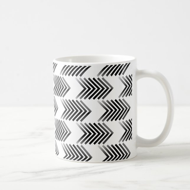 Black Tribal Arrow Pattern Coffee Mug (Right)