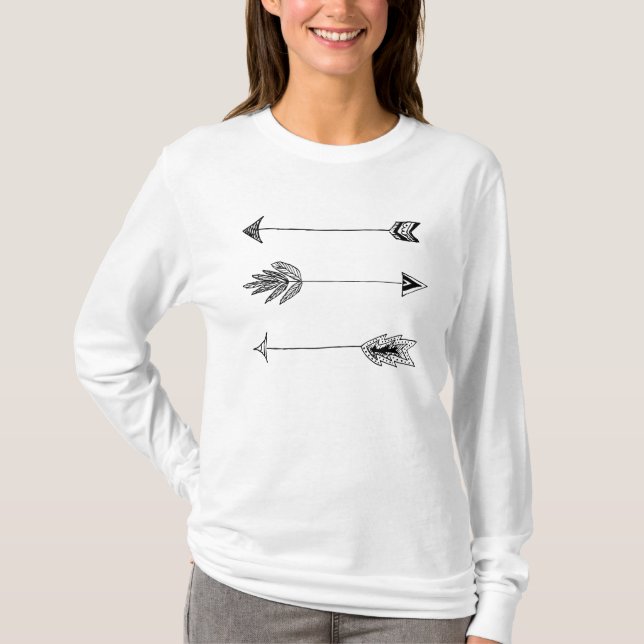 Black Tribal Arrows T-Shirt (Front)