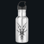 Black Tribal Deer Skull Hunting Design 532 Ml Water Bottle<br><div class="desc">Make a bold statement with this unique, intricately detailed Deer Skull Tribal Design. Featuring a striking black and white image, this artwork reimagines the classic hunting trophy with a dark, modern edge. Perfect for deer hunters looking for gear that stands out from the traditional camo, this "scary-cool" tribal aesthetic adds...</div>