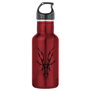 Black Tribal Deer Skull Hunting Design 532 Ml Water Bottle