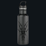 Black Tribal Deer Skull Hunting Design 710 Ml Water Bottle<br><div class="desc">Make a bold statement with this unique, intricately detailed Deer Skull Tribal Design. Featuring a striking black and white image, this artwork reimagines the classic hunting trophy with a dark, modern edge. Perfect for deer hunters looking for gear that stands out from the traditional camo, this "scary-cool" tribal aesthetic adds...</div>
