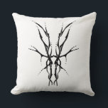 Black Tribal Deer Skull Hunting Design Cushion<br><div class="desc">Make a bold statement with this unique, intricately detailed Deer Skull Tribal Design. Featuring a striking black and white image, this artwork reimagines the classic hunting trophy with a dark, modern edge. Perfect for deer hunters looking for gear that stands out from the traditional camo, this "scary-cool" tribal aesthetic adds...</div>