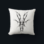 Black Tribal Deer Skull Hunting Design Cushion<br><div class="desc">Make a bold statement with this unique, intricately detailed Deer Skull Tribal Design. Featuring a striking black and white image, this artwork reimagines the classic hunting trophy with a dark, modern edge. Perfect for deer hunters looking for gear that stands out from the traditional camo, this "scary-cool" tribal aesthetic adds...</div>