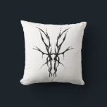 Black Tribal Deer Skull Hunting Design Cushion<br><div class="desc">Make a bold statement with this unique, intricately detailed Deer Skull Tribal Design. Featuring a striking black and white image, this artwork reimagines the classic hunting trophy with a dark, modern edge. Perfect for deer hunters looking for gear that stands out from the traditional camo, this "scary-cool" tribal aesthetic adds...</div>