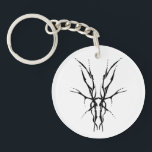 Black Tribal Deer Skull Hunting Design Key Ring<br><div class="desc">Make a bold statement with this unique, intricately detailed Deer Skull Tribal Design. Featuring a striking black and white image, this artwork reimagines the classic hunting trophy with a dark, modern edge. Perfect for deer hunters looking for gear that stands out from the traditional camo, this "scary-cool" tribal aesthetic adds...</div>