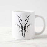 Black Tribal Deer Skull Hunting Design Large Coffee Mug<br><div class="desc">Make a bold statement with this unique, intricately detailed Deer Skull Tribal Design. Featuring a striking black and white image, this artwork reimagines the classic hunting trophy with a dark, modern edge. Perfect for deer hunters looking for gear that stands out from the traditional camo, this "scary-cool" tribal aesthetic adds...</div>