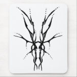 Black Tribal Deer Skull Hunting Design Mouse Mat<br><div class="desc">Make a bold statement with this unique, intricately detailed Deer Skull Tribal Design. Featuring a striking black and white image, this artwork reimagines the classic hunting trophy with a dark, modern edge. Perfect for deer hunters looking for gear that stands out from the traditional camo, this "scary-cool" tribal aesthetic adds...</div>