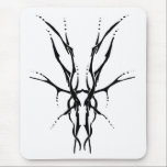 Black Tribal Deer Skull Hunting Design Mouse Mat<br><div class="desc">Make a bold statement with this unique, intricately detailed Deer Skull Tribal Design. Featuring a striking black and white image, this artwork reimagines the classic hunting trophy with a dark, modern edge. Perfect for deer hunters looking for gear that stands out from the traditional camo, this "scary-cool" tribal aesthetic adds...</div>