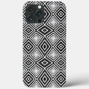 black Tribal Diamonds Mud Cloth African Pattern  iPhone 13 Pro Max Case