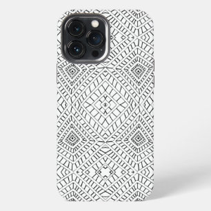black Tribal Diamonds Mud Cloth African Pattern iPhone 13 Pro Max Case