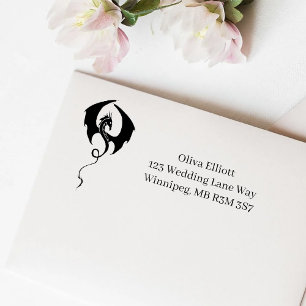 Black Tribal Dragon Self-inking Stamp