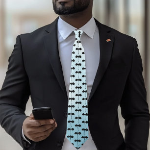 Black Tribal Flight Dragon Fantasy Blue Sky Tie