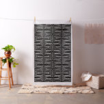 black Tribal Maze African Pattern Textile Fabric