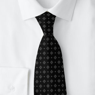 Black Tribal Motif Tie
