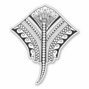 Black Tribal Stingray Manta Ray