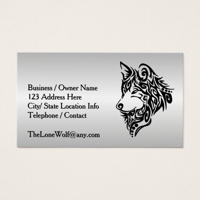 Black Tribal Wolf (Front)