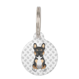 Black Tricolor French Bulldog Dog & Pet's Info Pet Tag