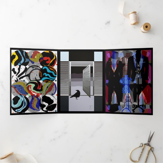 Black Trifold Card (Inside)