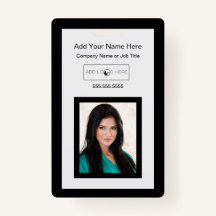 Black trim add photo logo identification badge