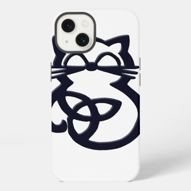Black Trinity Knot Celtic Cat  iPhone 8/7 Case (Back)