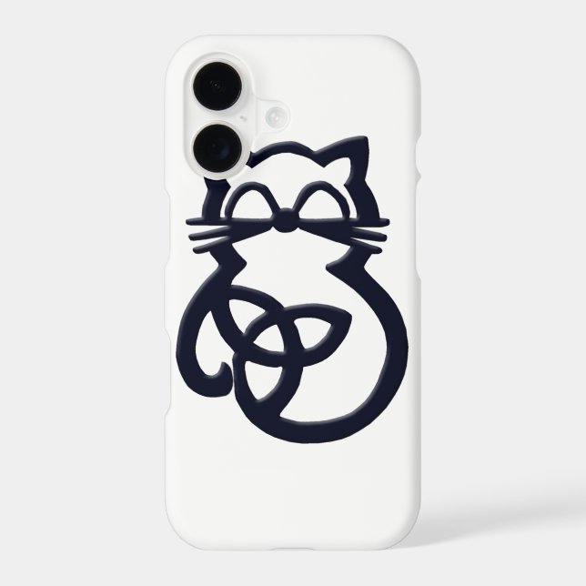 Black Trinity Knot Celtic Cat  iPhone 8/7 Case (Back)