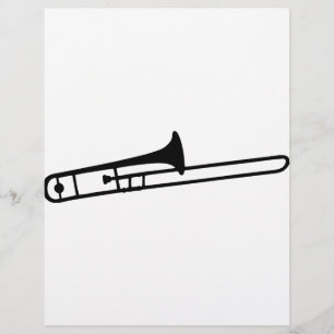 black trombone instrument icon