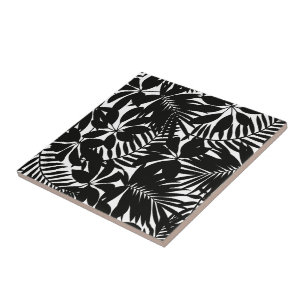 Black tropical tile