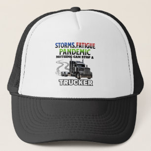 Black Truck Speed Road Strength Unstoppable Driver Trucker Hat