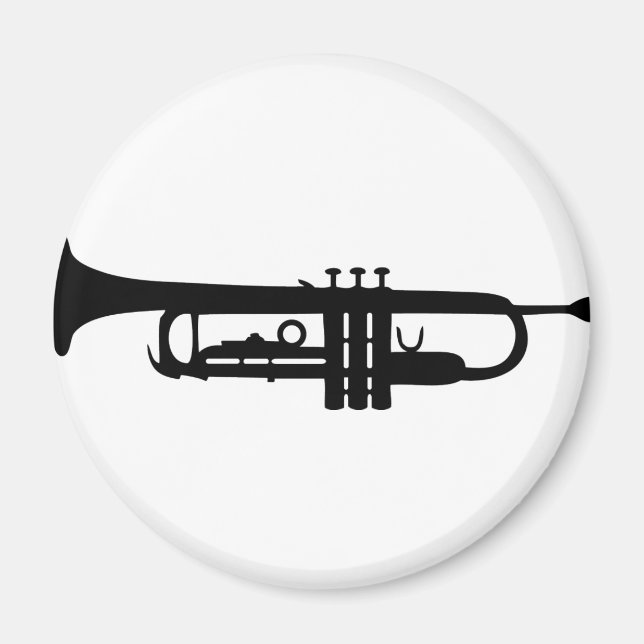 black trumpet icon magnet (Front)