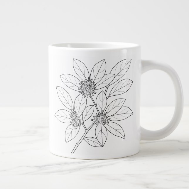 Black Tulepo - Nyssa sylvatica - Native Plants  Large Coffee Mug (Right)