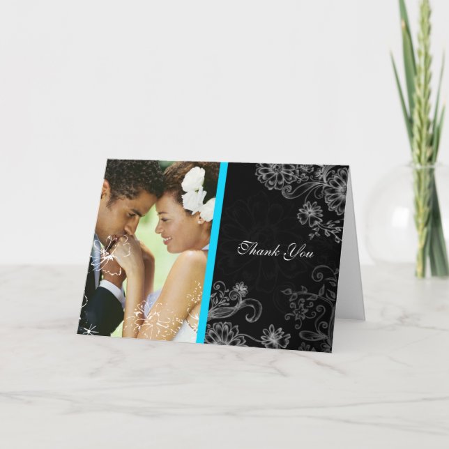 Black Turq Thank You Card (Front)