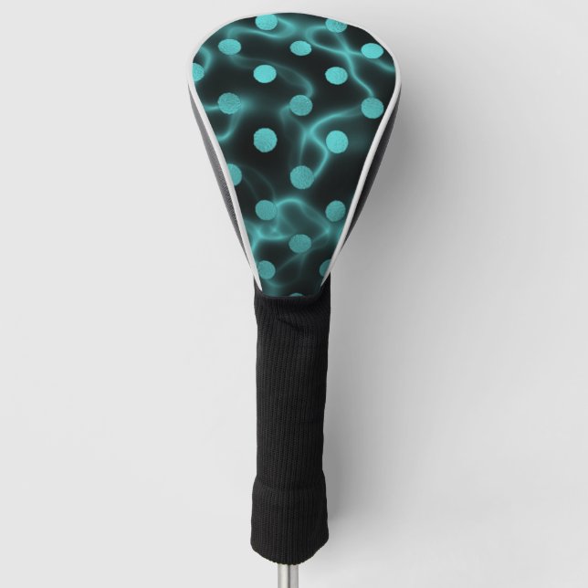 Black turquoise golf club cover (Front)