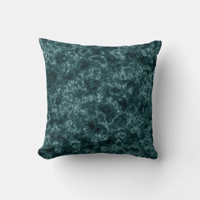 Black turquoise marble cushion (Front)