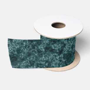 Black turquoise marble satin ribbon