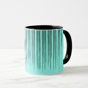 Black/Turquoise Stylish Stripe Pattern Mug