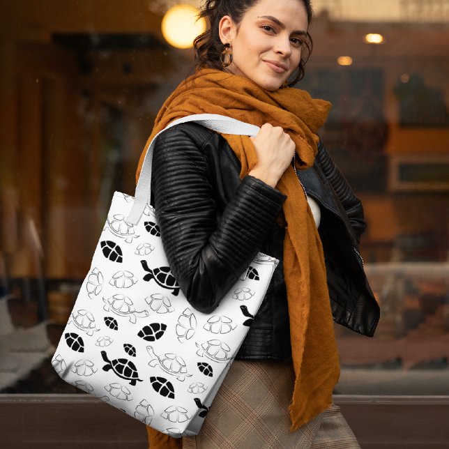 Black Turtle Tote Bag (Creator Uploaded)