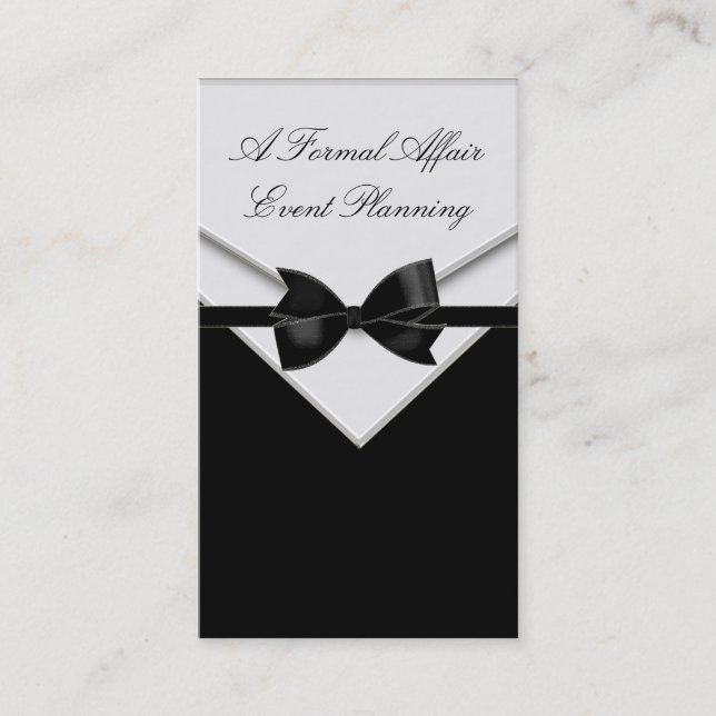 Black Tuxedo Business Cards (Front)