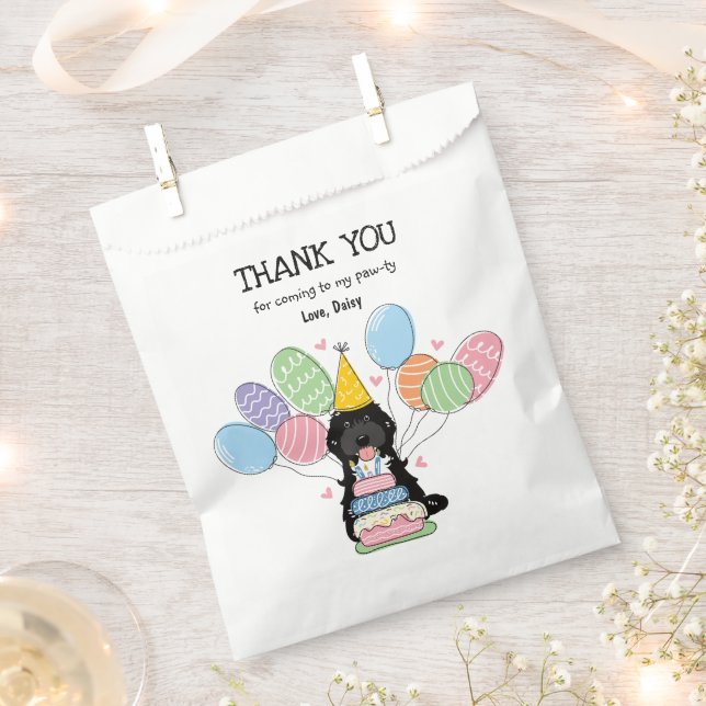 Black Tuxedo Cockapoo Cavapoo Birthday Party  Favour Bags (Clipped)