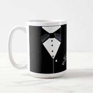 Black Tuxedo Groom Coffee Mug