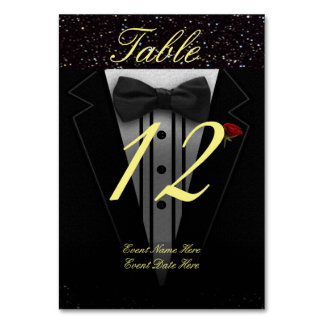 Black Tuxedo Table Number